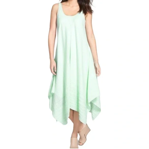 Eileen Fisher | Dresses | Eileen Fisher Linen Scoop Neck Tank Dress In Green  Xl Excellent | Poshmark